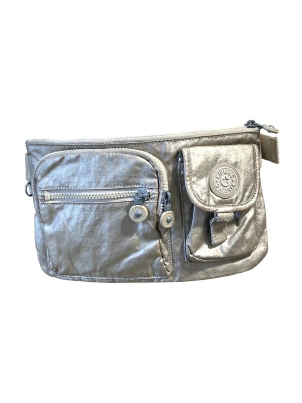 Kipling Metallic Women's Gold Waist Bag With Adjustable Strap & Multiple Pockets